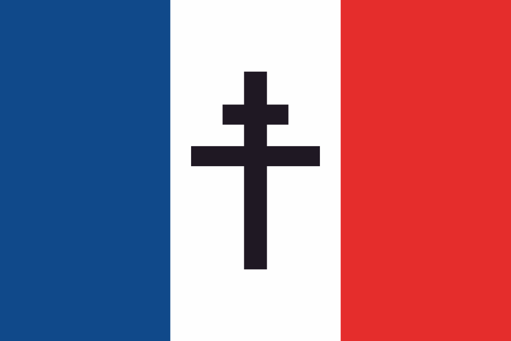 France croix de Lorraine drapeau France blason' Sac en tissu