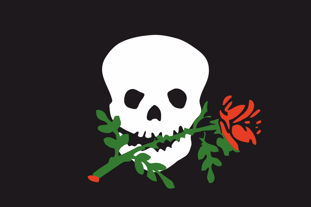 Drapeaux-Flags - Pirate (Rose)